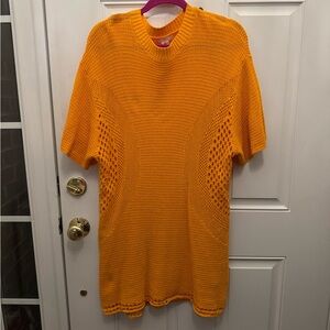 H&M Golden Knit Sweater Pool Dress